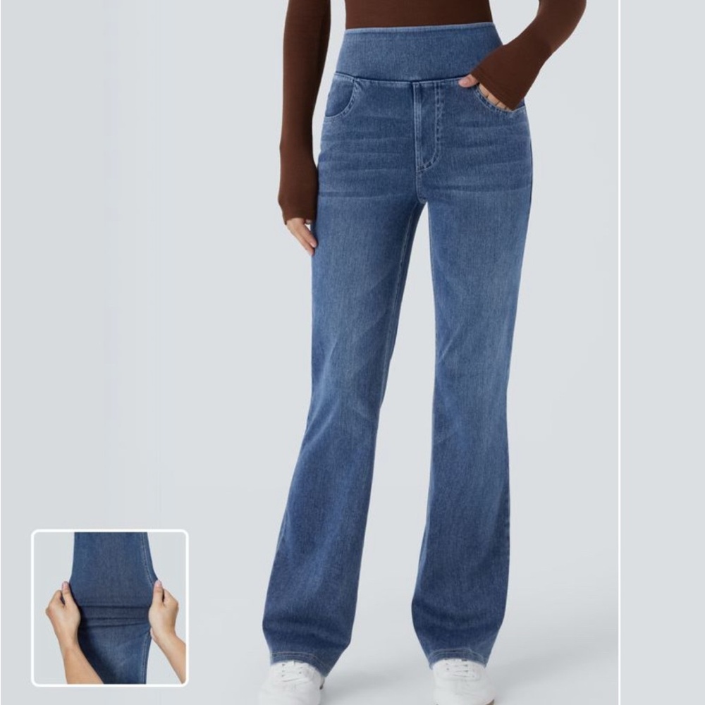 HALARA high waisted bootcut Blue Jeans